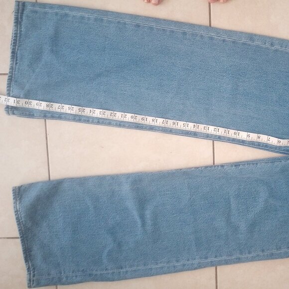New Levi Ribcage Wide Leg Medium Wash Jeans 26x32 - Picture 7 of 7